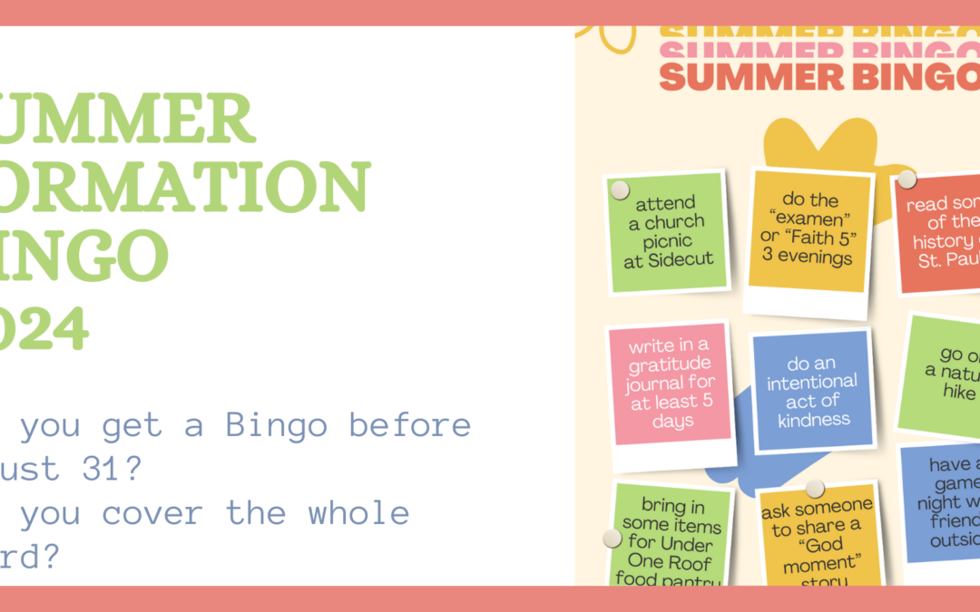 Summer Formation Bingo