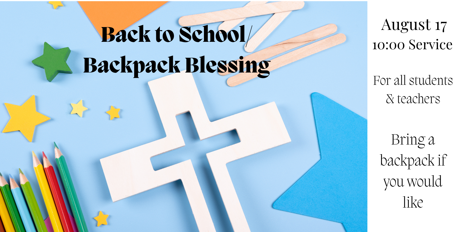 Back to School/Backpack Blessing